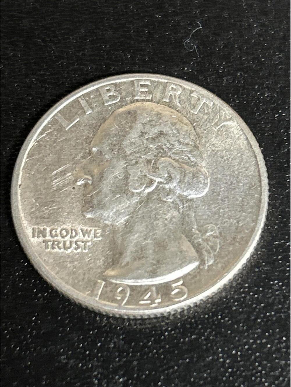 1945 p washington quarter-(AU)-About Uncirculated